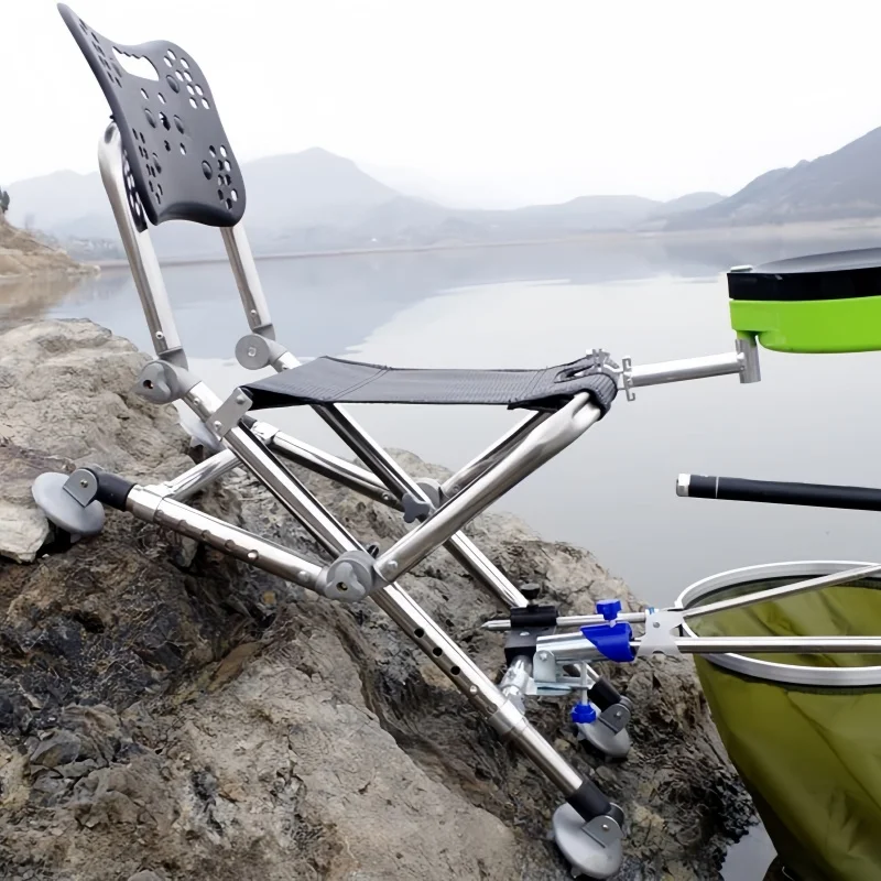 Outdoor All Terrain Fishing Chair Foldable Beach Chair 180 Degree Adjustable Backrest Camping Chair Stool Fishing Gear 3